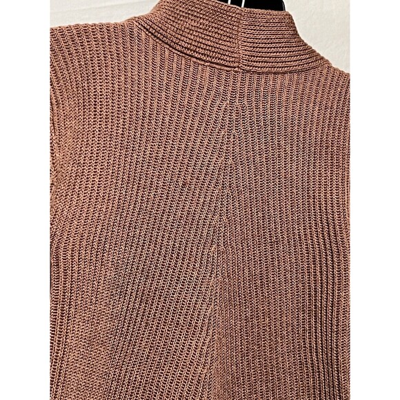 BRUNELLO CUCINELLI Sweater Linen Brown Cardigan Long Sleeve Brown Button XL - Picture 9 of 14